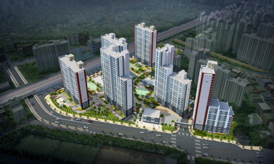 안양예술공원 두산위브 주경조감도. <두산건설 제공>